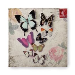 Stamp Butterfly Tin Wall Art