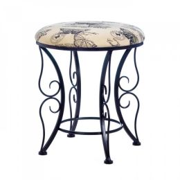 Butterfly Printed Stool