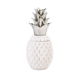 12&#34; Silver Topped Pineapple Jar