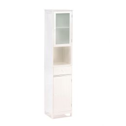 Tall White Storage Cabinet