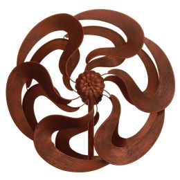 75" Bronze Flower Windmill Stake