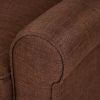 Classic Brown Fabric Loveseat Sofa with Armrests