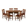 Mission Style 7-piece Dining Set in Mahogany Wood Finish