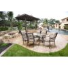 7-Piece Outdoor Patio Furniture Metal Dining Set with Cushions