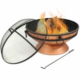 Cauldron Steel Wood Burning Fire Pit with Spark Screen