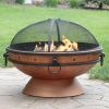 Cauldron Steel Wood Burning Fire Pit with Spark Screen