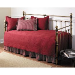 5-Piece Daybed Comforter and Bedding Set in Scarlet Red