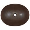 Vessel Style Solid Copper Bathroom Sink Oval 18 x 14 inch
