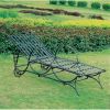 Multi-Position Iron Chaise Lounge Chair in Black