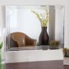 Rectangular 31.5-inch Bathroom Vanity Wall Mirror with Triple-Bevel Design