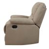 Beige Microfiber Upholstered Recliner Chair