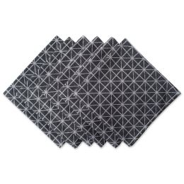 Black & White Triangle Napkin Set/6