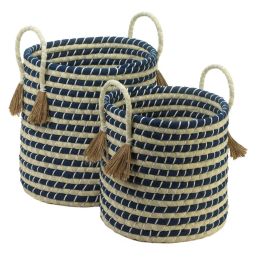 Braided Baskets With Tassels
