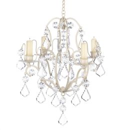 Ivory Baroque Candle Chandelier