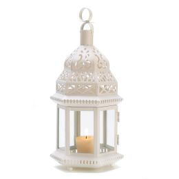 White Moroccan Style Lantern